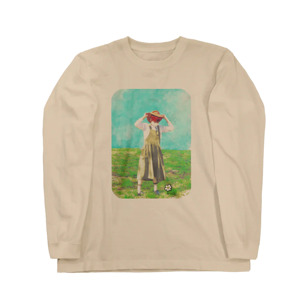 のんつ屋のあご紐、引っかかった女 Long Sleeve T-Shirt