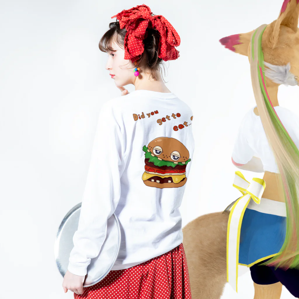 pirikaのハンバーガーくん ロングスリーブTシャツの着用イメージ(裏面・袖部分)