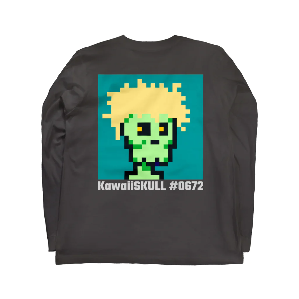 kuratti storeのKawaiiskull#0672 ロングスリーブTシャツの裏面