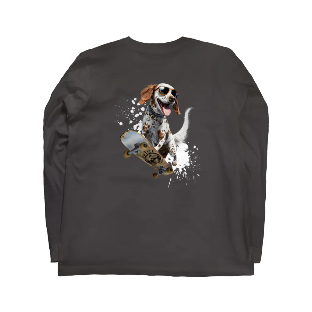 -BRIGHTS-のスケボー犬のおでかけ！skateboarding dog Long Sleeve T-Shirt :back