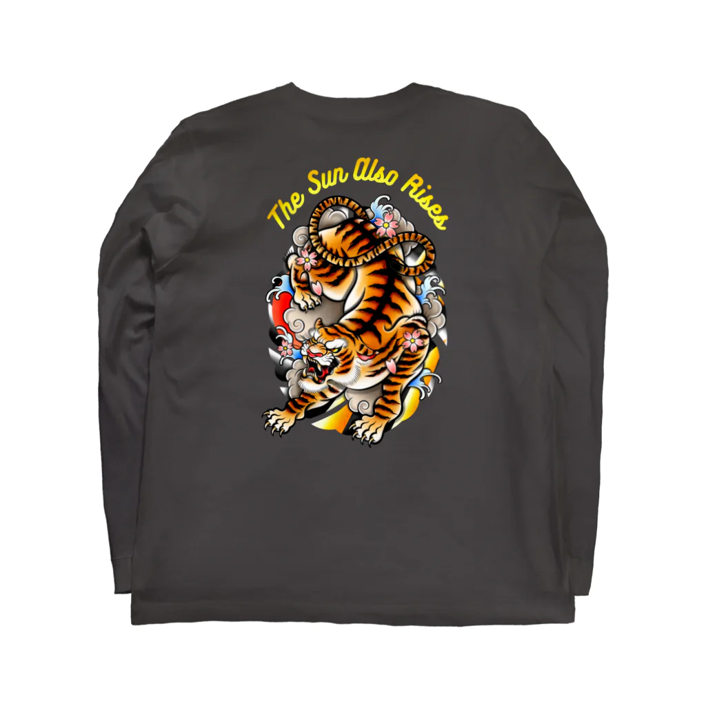 Demon Lord 9 tailsの『猛虎～THE SUN ALSO RISES（ﾊﾞｯｸﾌﾟﾘﾝﾄ）』 Long Sleeve T-Shirt :back