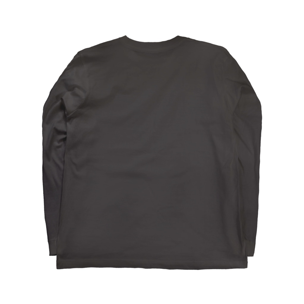 TM-3 Designの名画 × BEER（ゴッホ自画像）白線画 *文字なしver. Long Sleeve T-Shirt :back