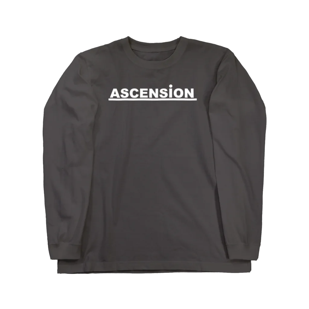 TシャツジャパンSUZURI店🇯🇵のアセンション（ASCENSION）白文字 ロングスリーブTシャツ