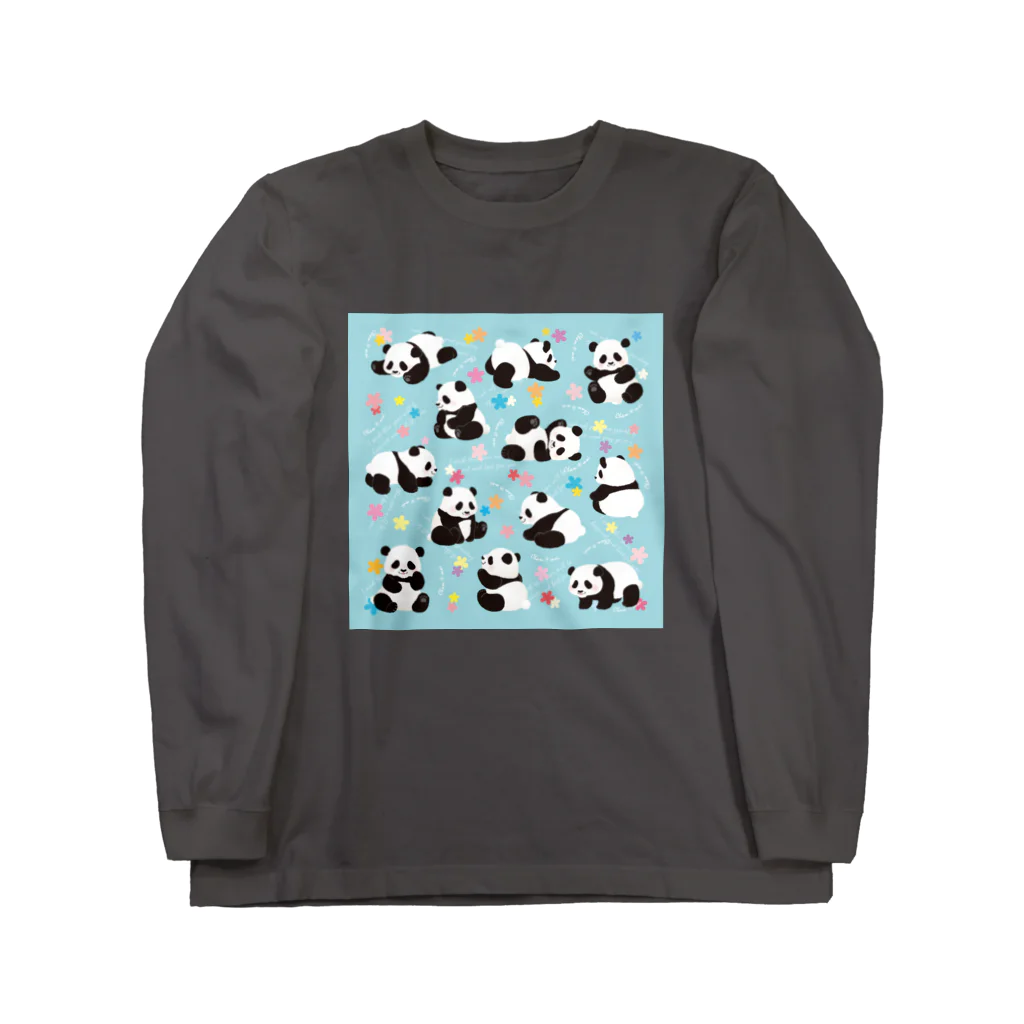 Satokostudioのいろいろパンダくん Long Sleeve T-Shirt