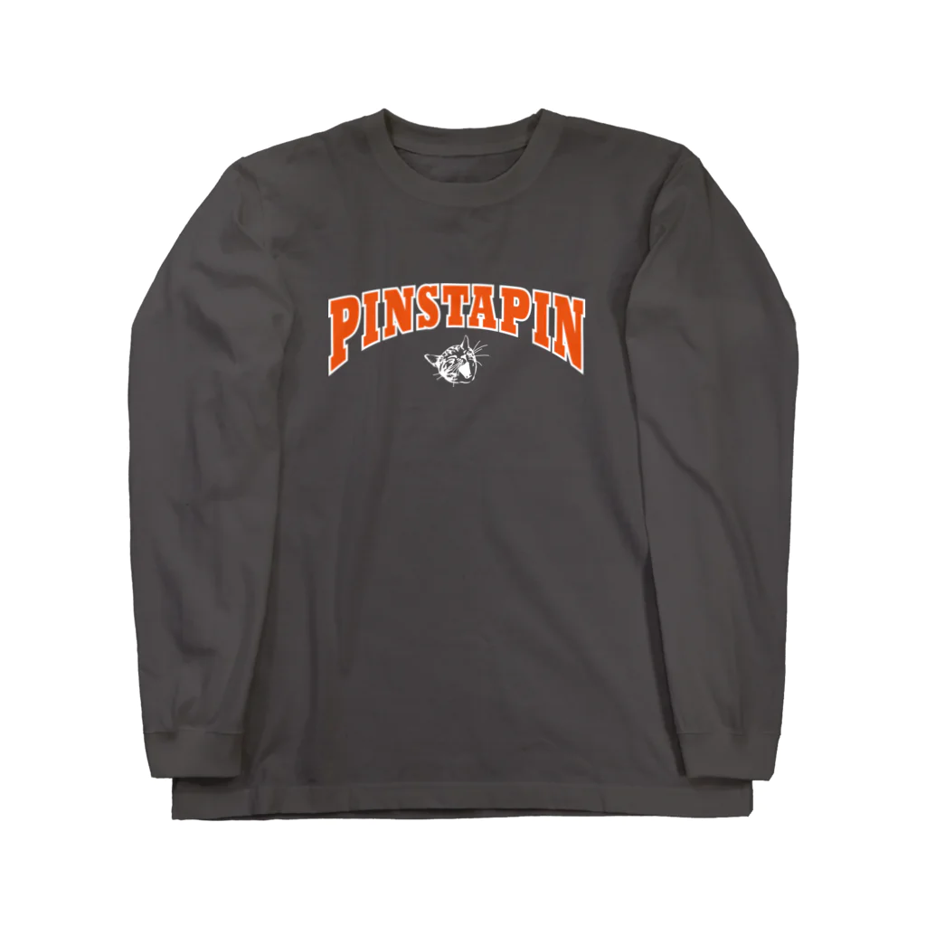 PinstapinのPinstapin カレッジロゴ風 Long Sleeve T-Shirt