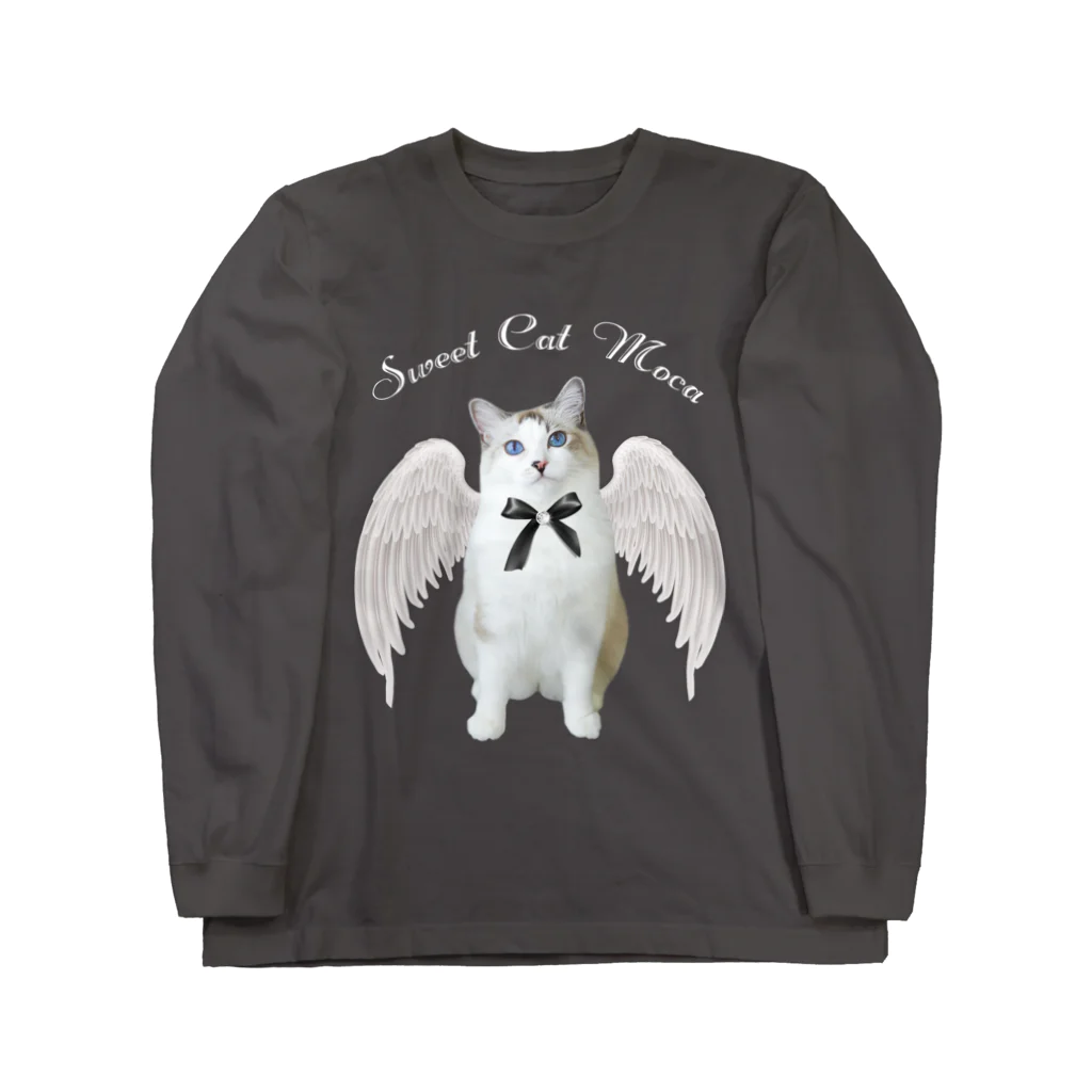 ふとんの♱𝔞𝔫𝔤𝔢𝔩 𝔠𝔞𝔱 𝔪𝔬𝔠𝔞♱ Long Sleeve T-Shirt