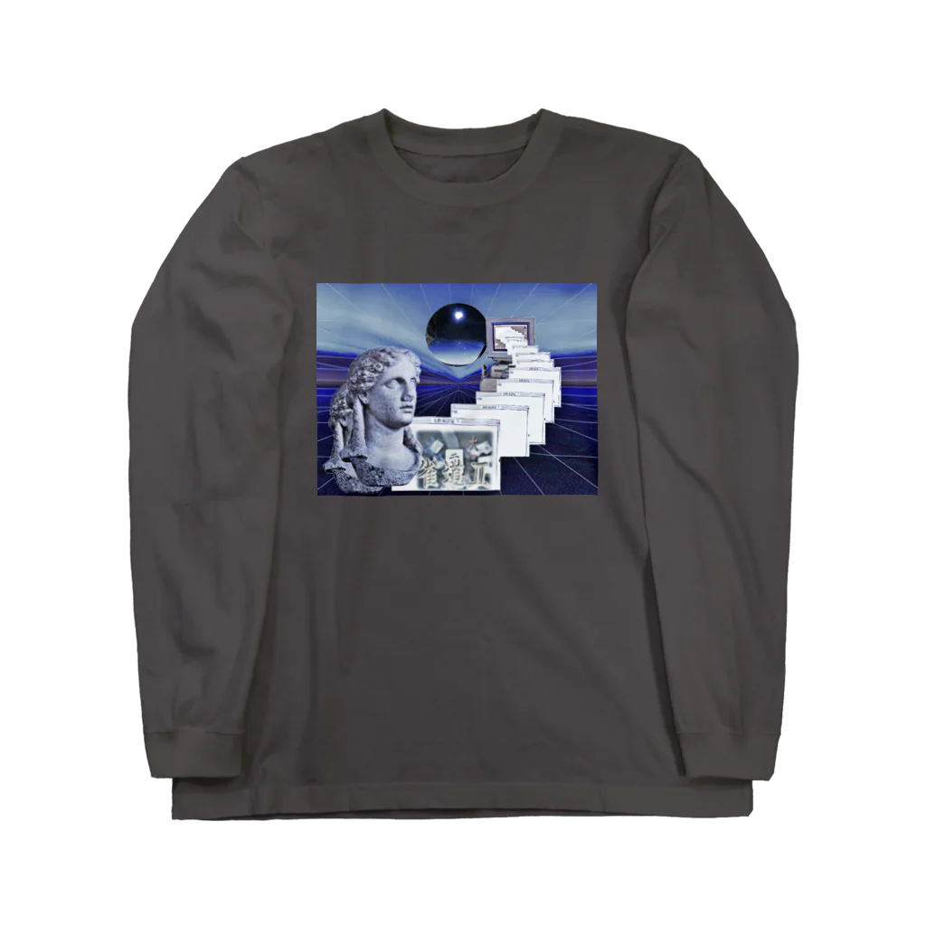 villonのVAPORWAVE　レトロ　麻雀　LC630　手作り Long Sleeve T-Shirt