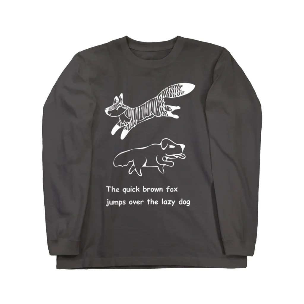 Zinjo_Designのわかる人にはわかる！犬ときつねデザイン！ Long Sleeve T-Shirt