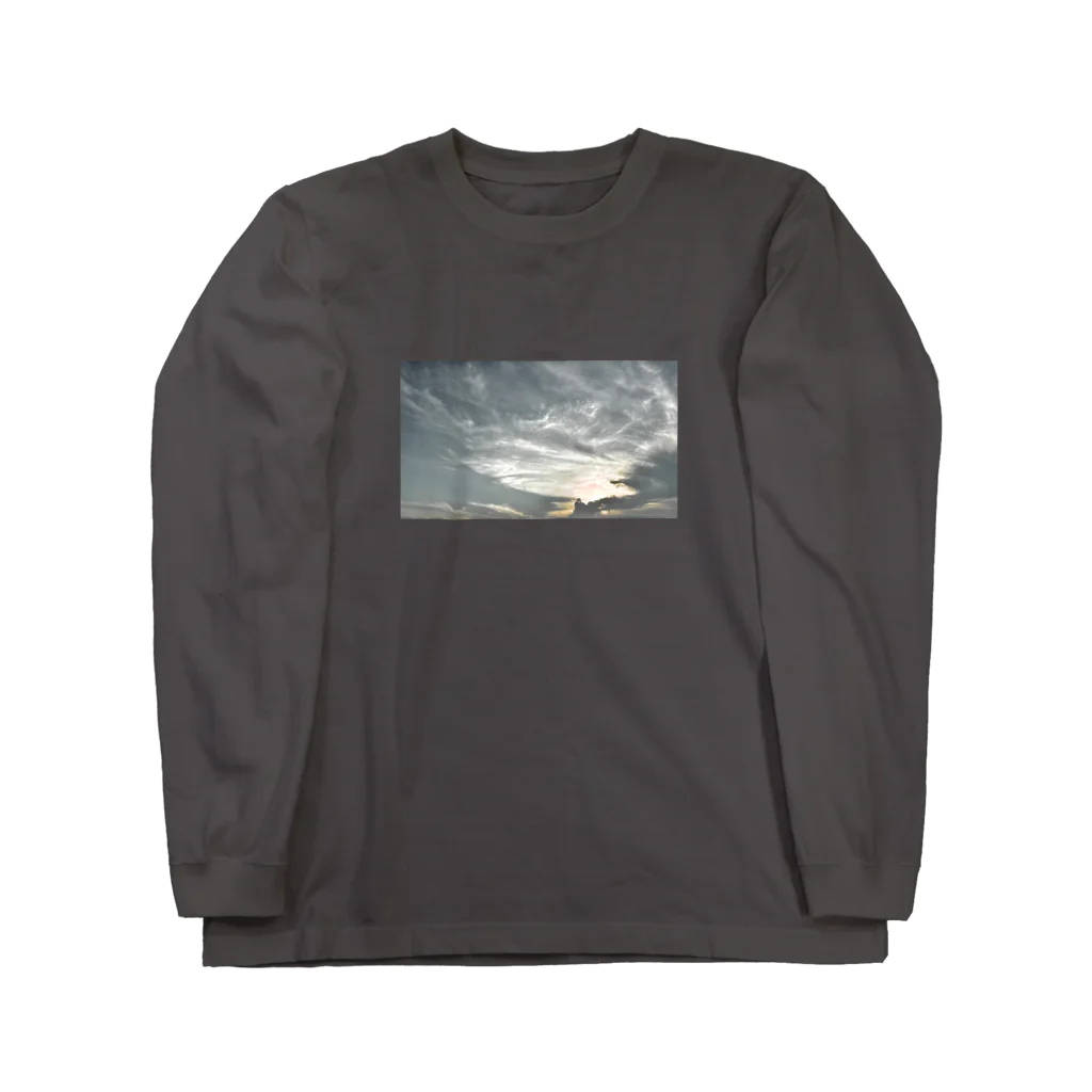 Cafe Lounge & Library pratimākrrm cĥā -ゆるやかな彫刻-のSLOW SUNSET 〜 豊洲 Long Sleeve T-Shirt