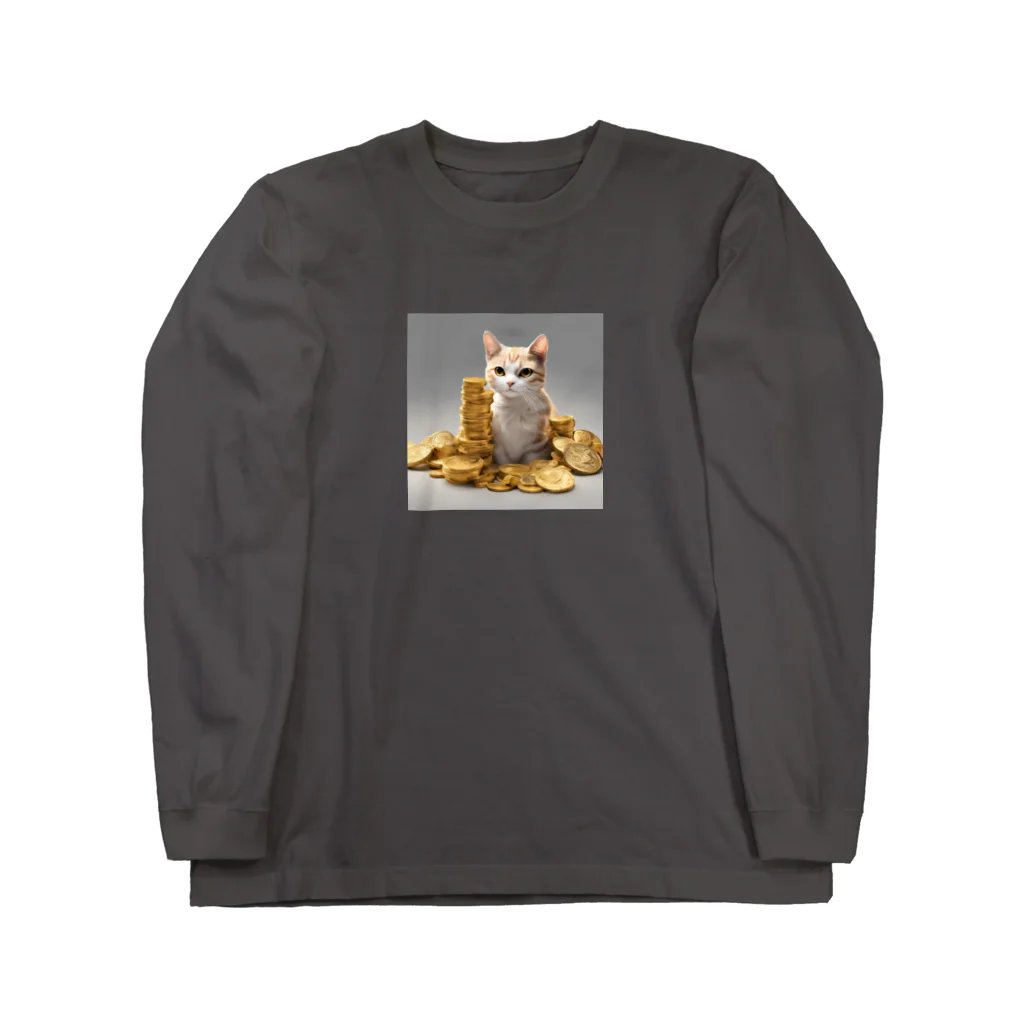 Darius-LaboのThe Cat and Gold Coins Long Sleeve T-Shirt