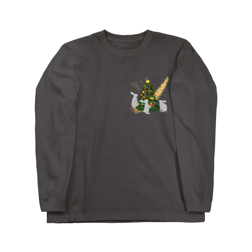 Rabbitflowerのうさのクリスマス Long Sleeve T-Shirt