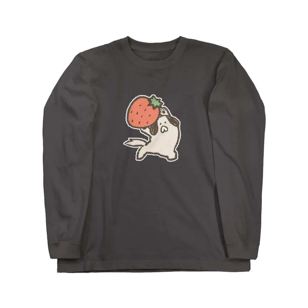 いぬのイチゴどっこいしょイヌ Long Sleeve T-Shirt