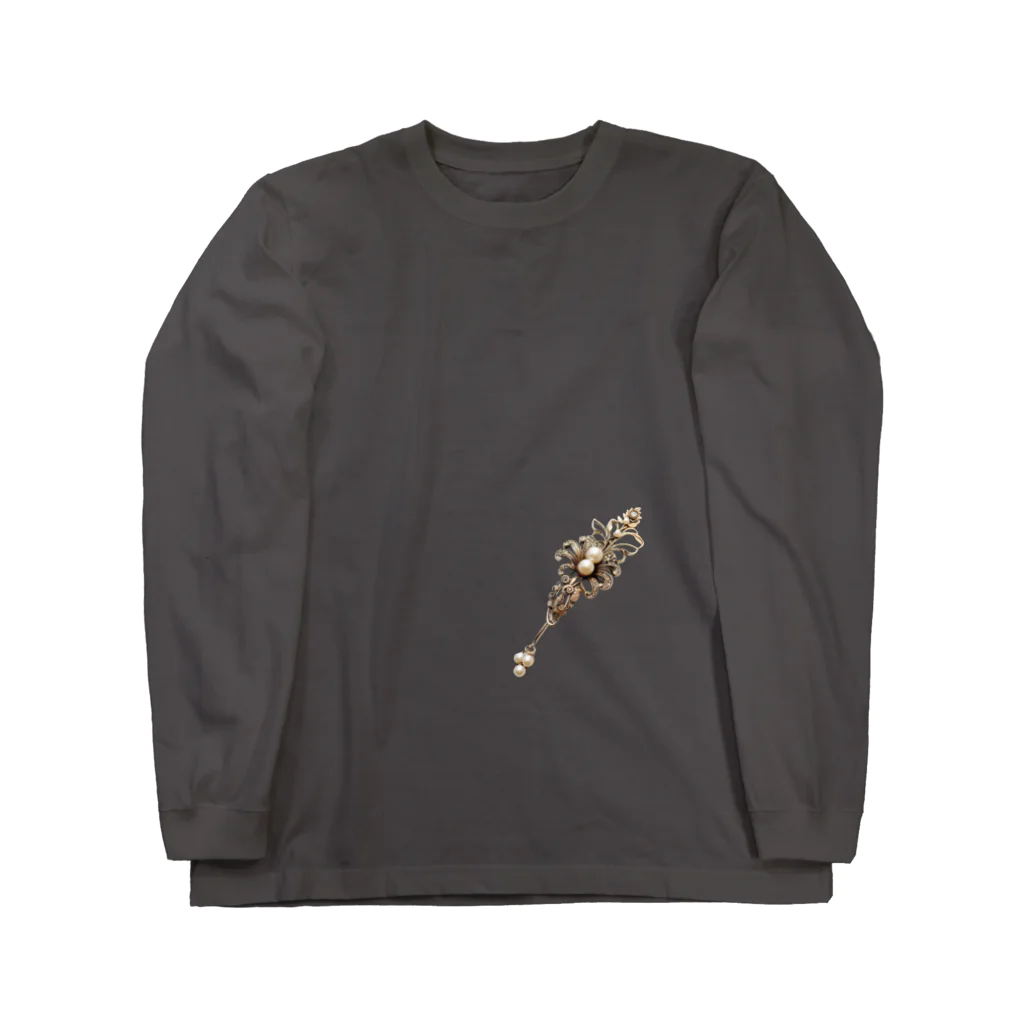 motsunabeeのpearl clip, unique, new design, special Long Sleeve T-Shirt
