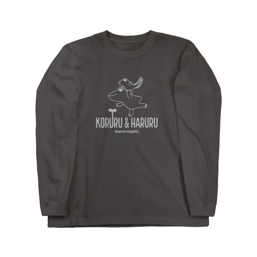 Kaeruru GraphicsのKoruru & Haruru 002A_S ロングスリーブTシャツ