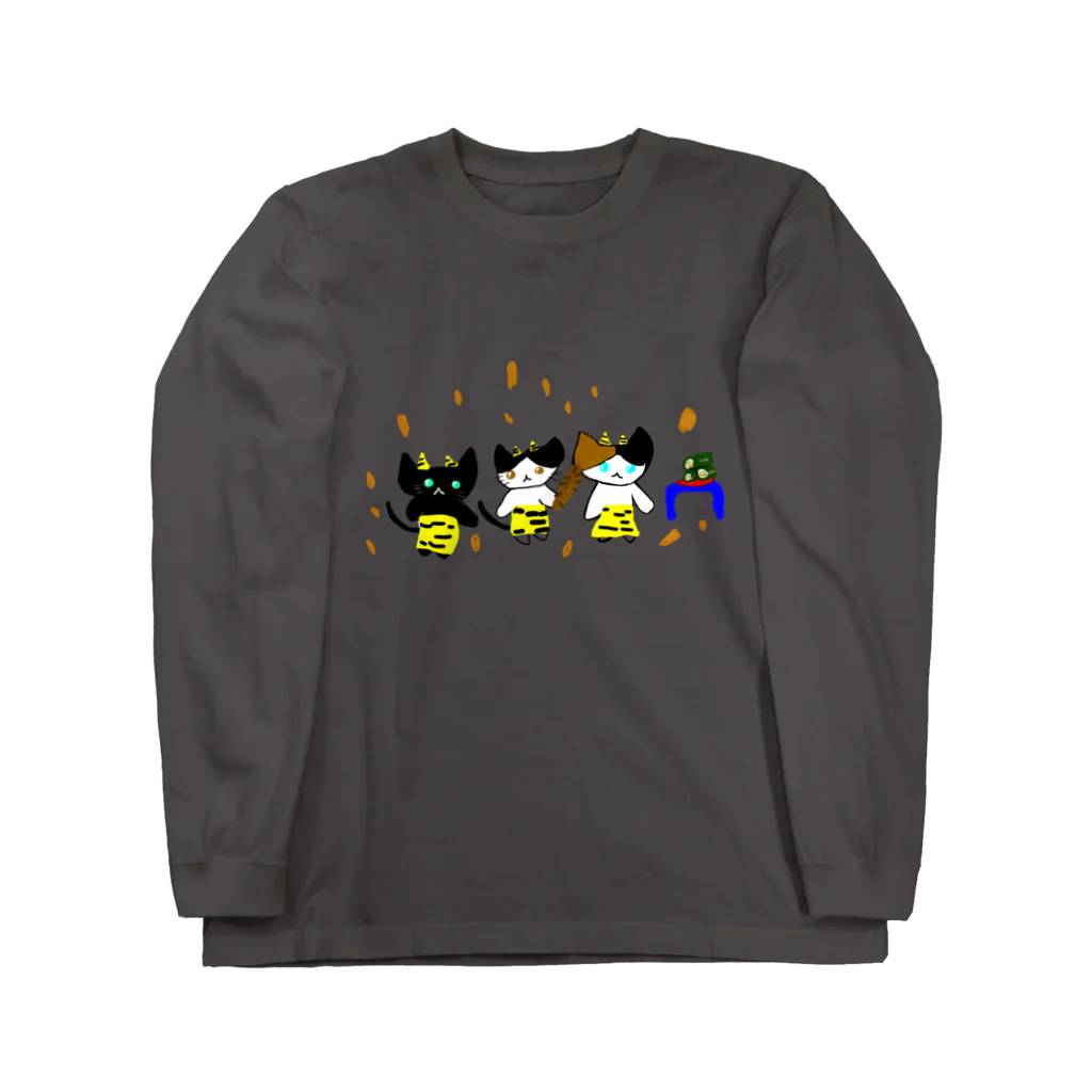 DaijobuGoodsの節分ネコ😍 Long Sleeve T-Shirt