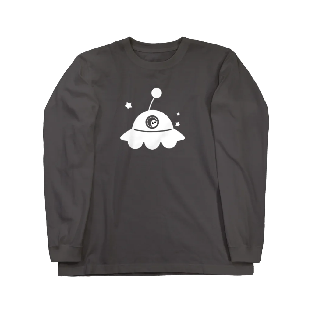 cosmicatiromのUFO 白 ロングスリーブTシャツ