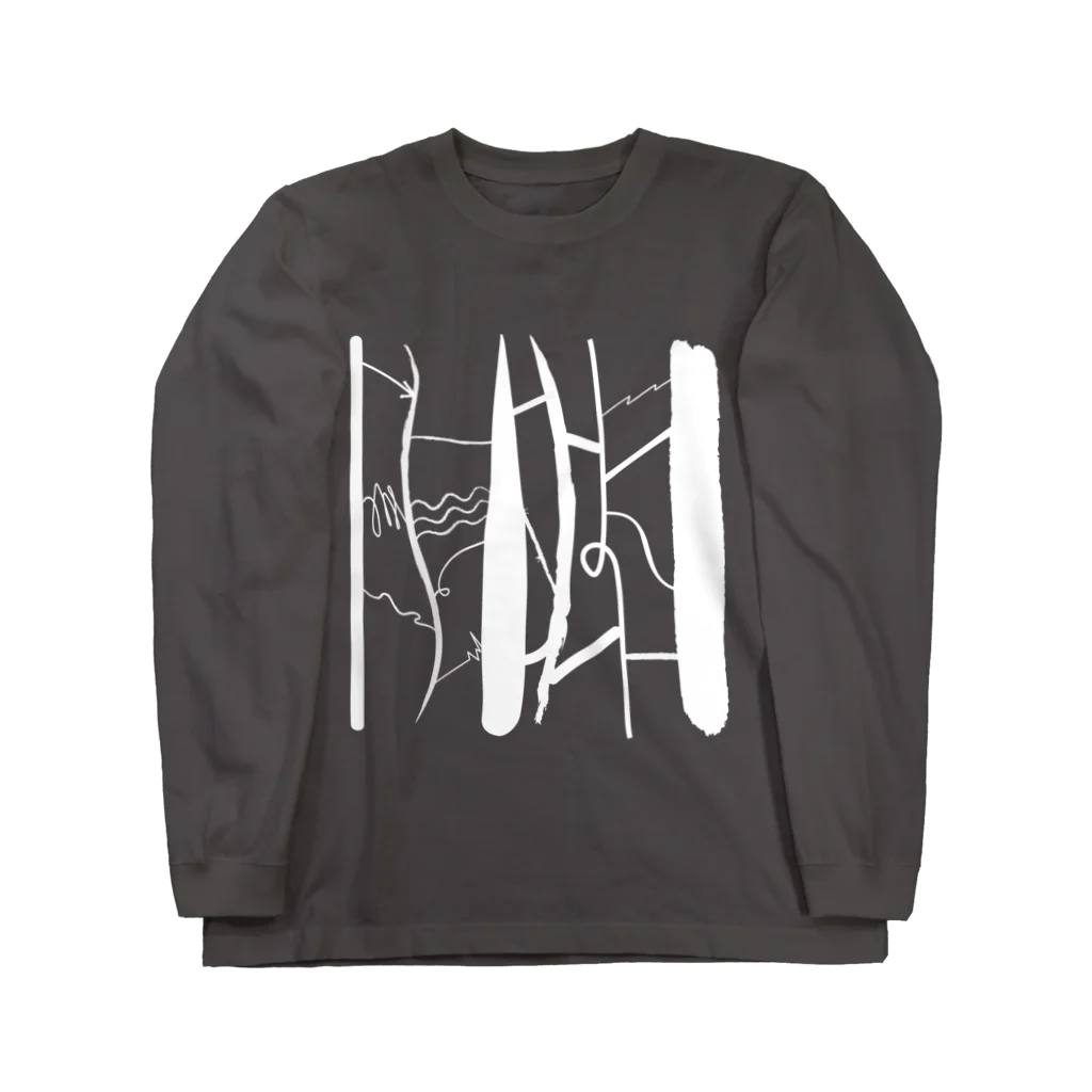 RIRI_designのあみだくじ（白 ホワイト） Long Sleeve T-Shirt