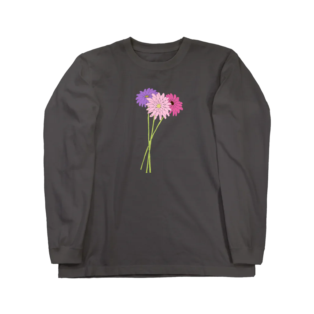 Miry身内用ショップの三色のガーベラ Long Sleeve T-Shirt