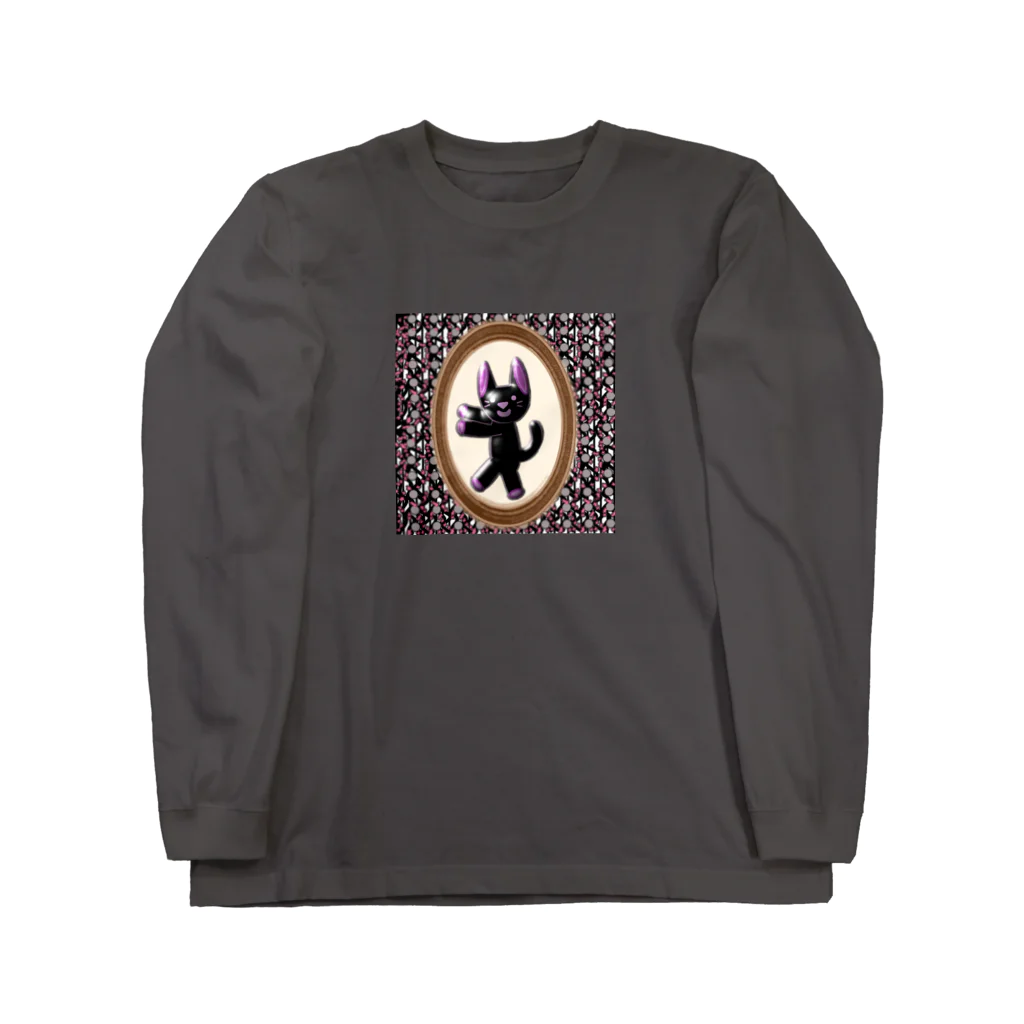 usa100の黒猫のダンス Long Sleeve T-Shirt