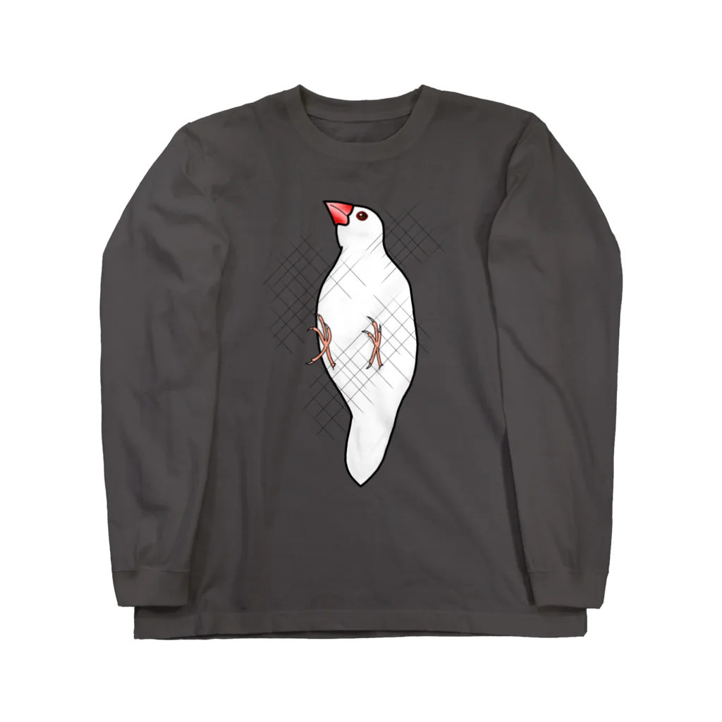 Lily bird（リリーバード）のしがみつく文鳥 Long Sleeve T-Shirt