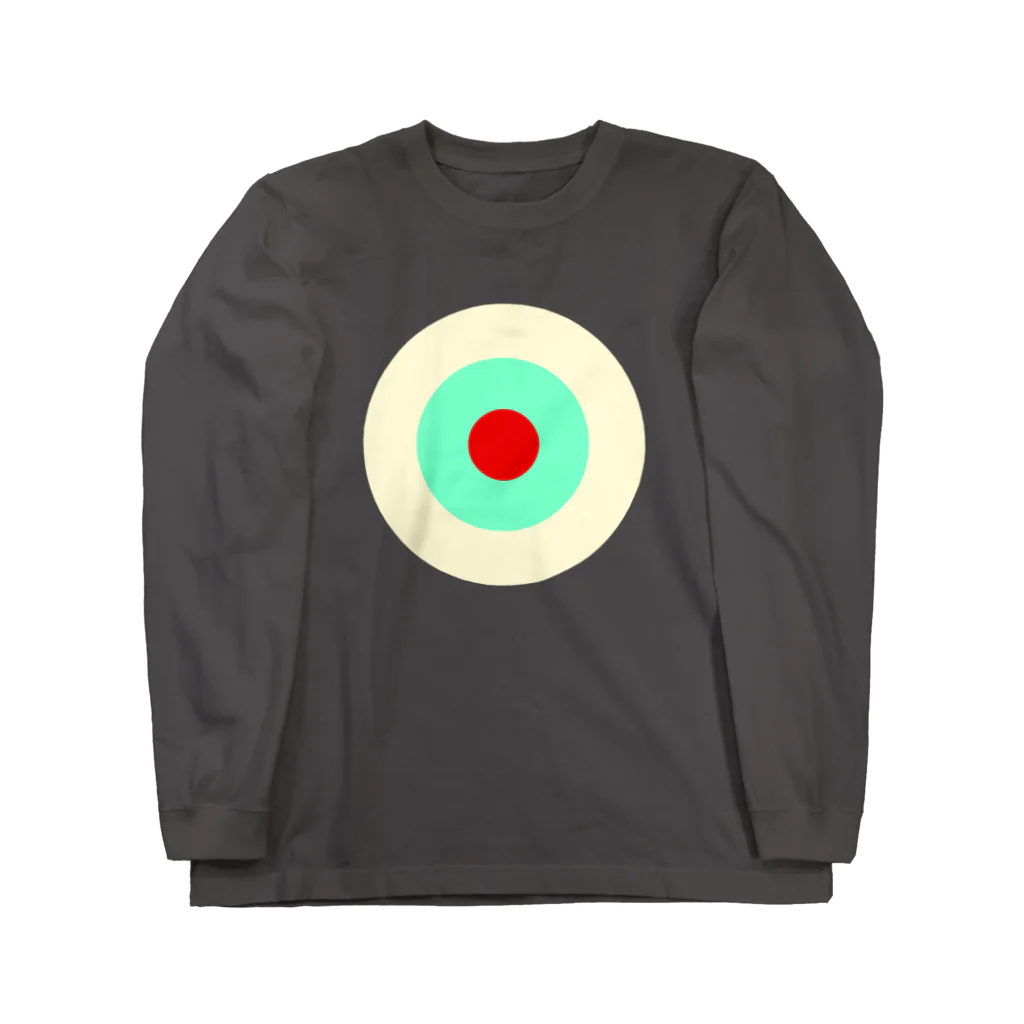 CORONET70のサークルa・クリーム・ペパーミント・赤 Long Sleeve T-Shirt