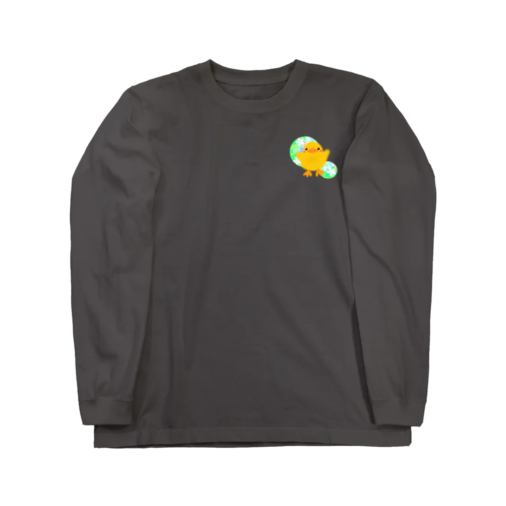 Lily bird（リリーバード）のほわピヨちゃん 背景あり② Long Sleeve T-Shirt