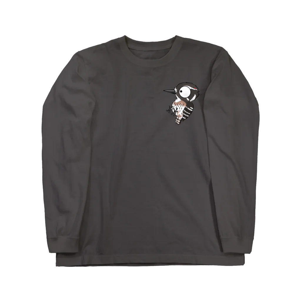 とりみちゃんの野鳥グッズのお店のコゲラ Long Sleeve T-Shirt