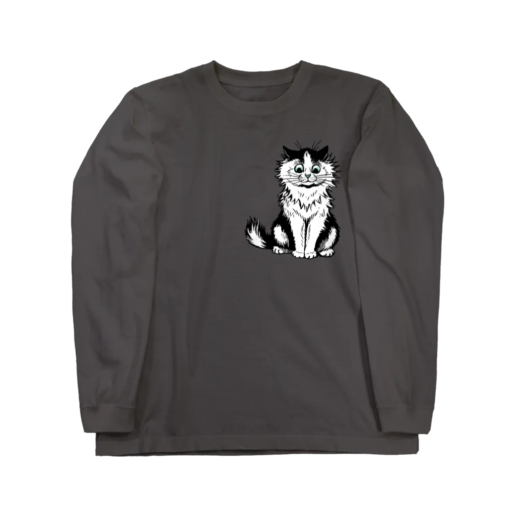 古書　天牛書店のおすわりねこ＜ルイス・ウェイン＞ Long Sleeve T-Shirt