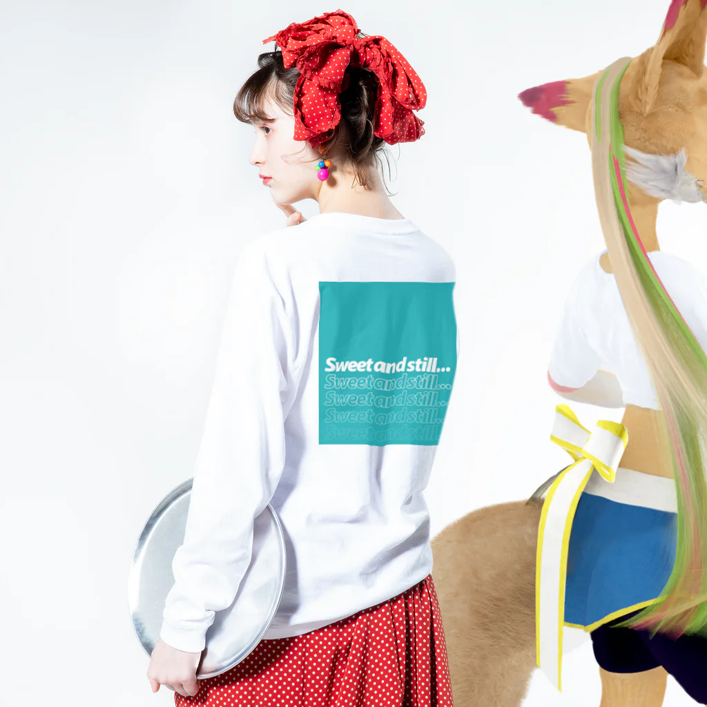 Sweet and still...™のSweet and still... Long Sleeve T-Shirt :model wear (back, sleeve)