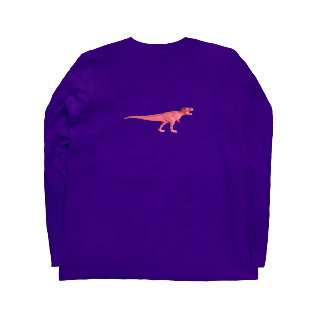 foundinoのピンクのティラノサウルス Long Sleeve T-Shirt :back