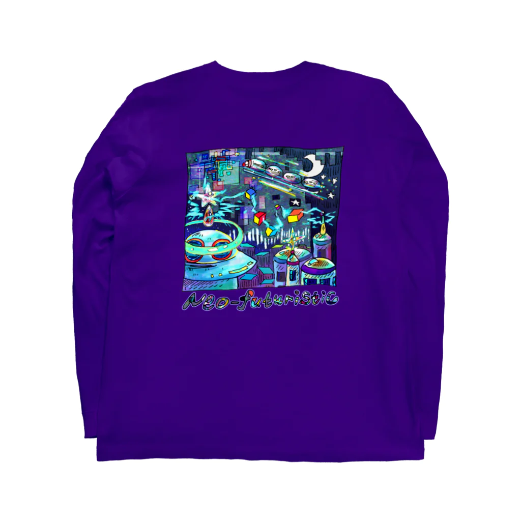 夢現堂 mugen-douの🛸ネオフュ〜チャ〜 Long Sleeve T-Shirt :back