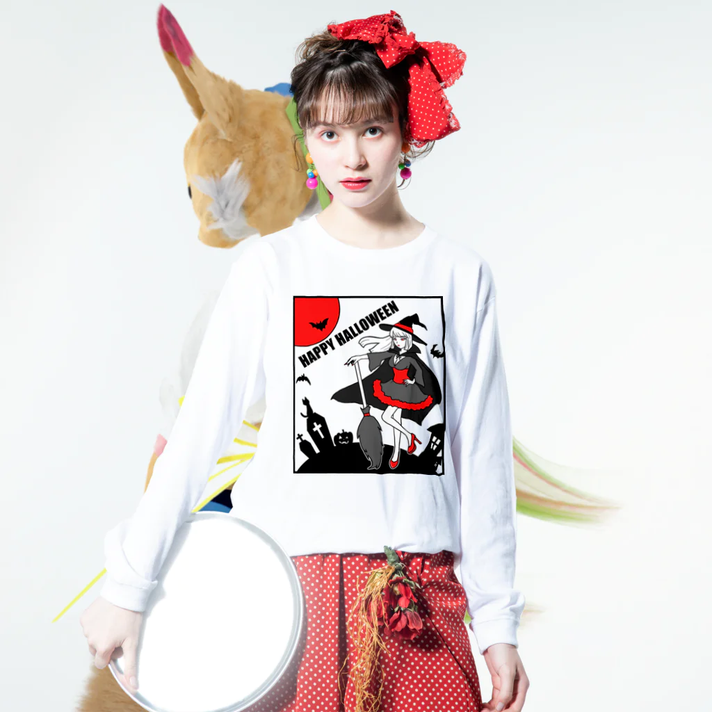 SWEET＆SPICY 【 すいすぱ 】ダーツの魔女のハロウィンナイト Long Sleeve T-Shirt :model wear (front)