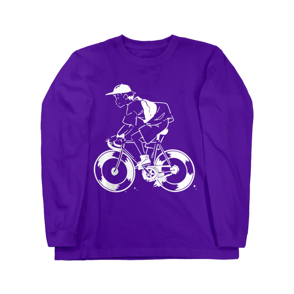 山形屋米店のピストバイクでポタリング Long Sleeve T-Shirt