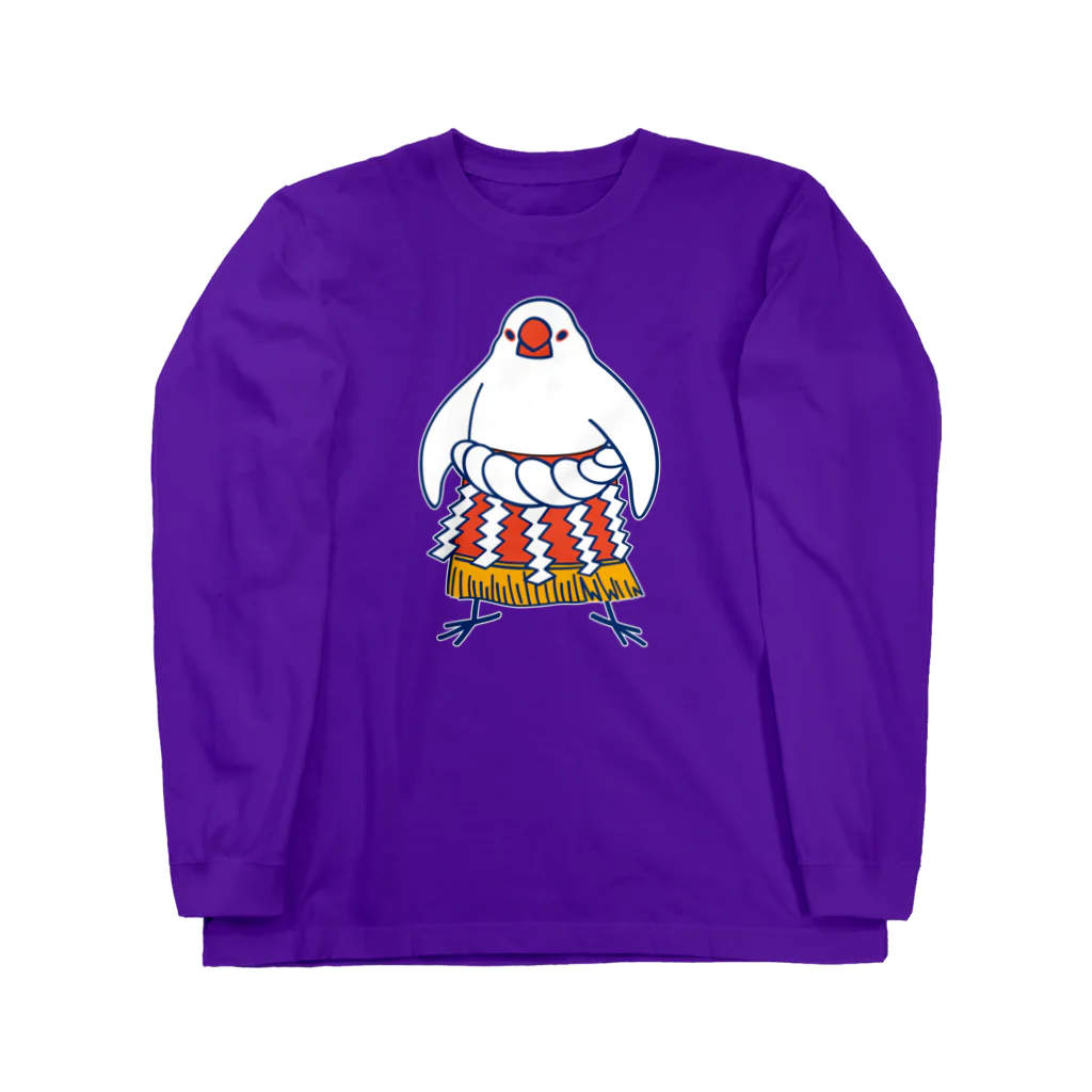 もしもしこちら文鳥のすもう文鳥よこづな　青ライン Long Sleeve T-Shirt