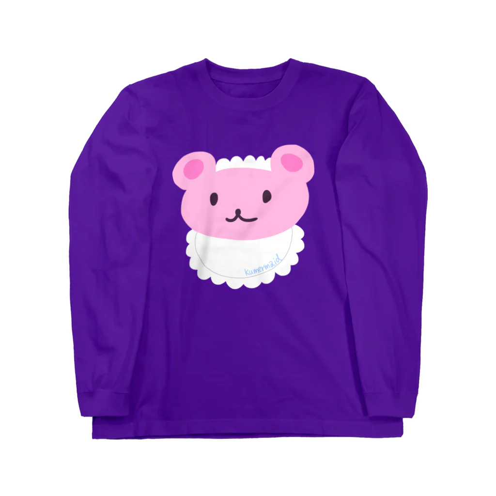 くまーめいどショップのくまーめいどフェイス Long Sleeve T-Shirt