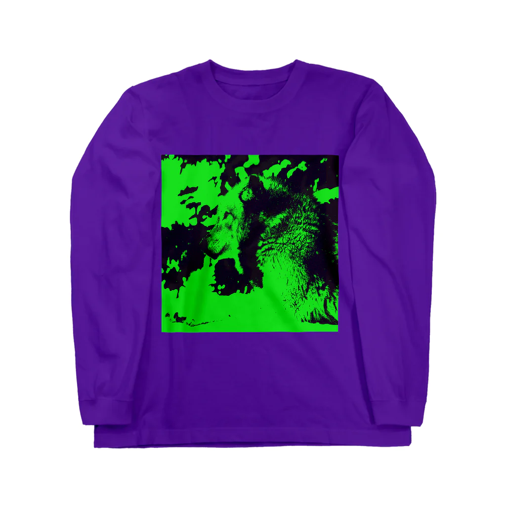 FLUORESCENCE のWOLF LIGHTGREEN ロングスリーブTシャツ