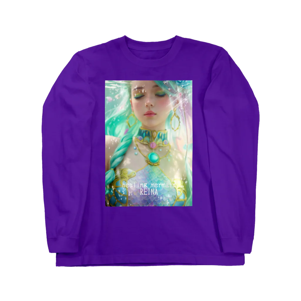 💖宇宙整体♪🌈♪こころからだチャンネル♪💖のhealing mermaid  REINA ロングスリーブTシャツ