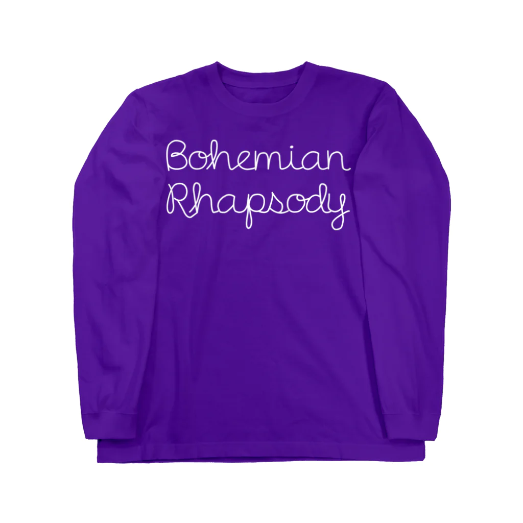 loveapplefactoryのBohemian Rhapsody WHITE Long Sleeve T-Shirt