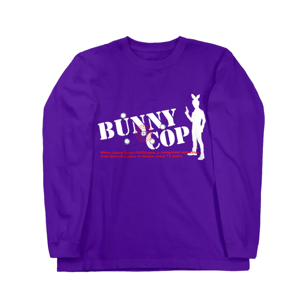 NAWOQIの店のBUNNY COP LOGO W&R ロングスリーブTシャツ