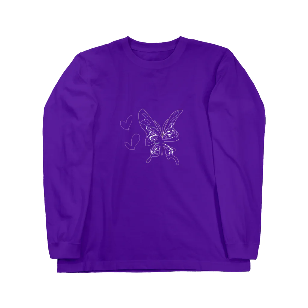 honey bunnyの蝶々 ロングスリーブTシャツ