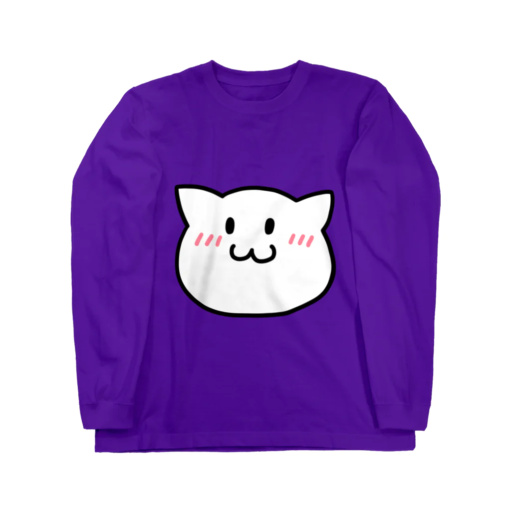 🍁もちもちめいぷるストア🍁の猫のテレちゃん Long Sleeve T-Shirt