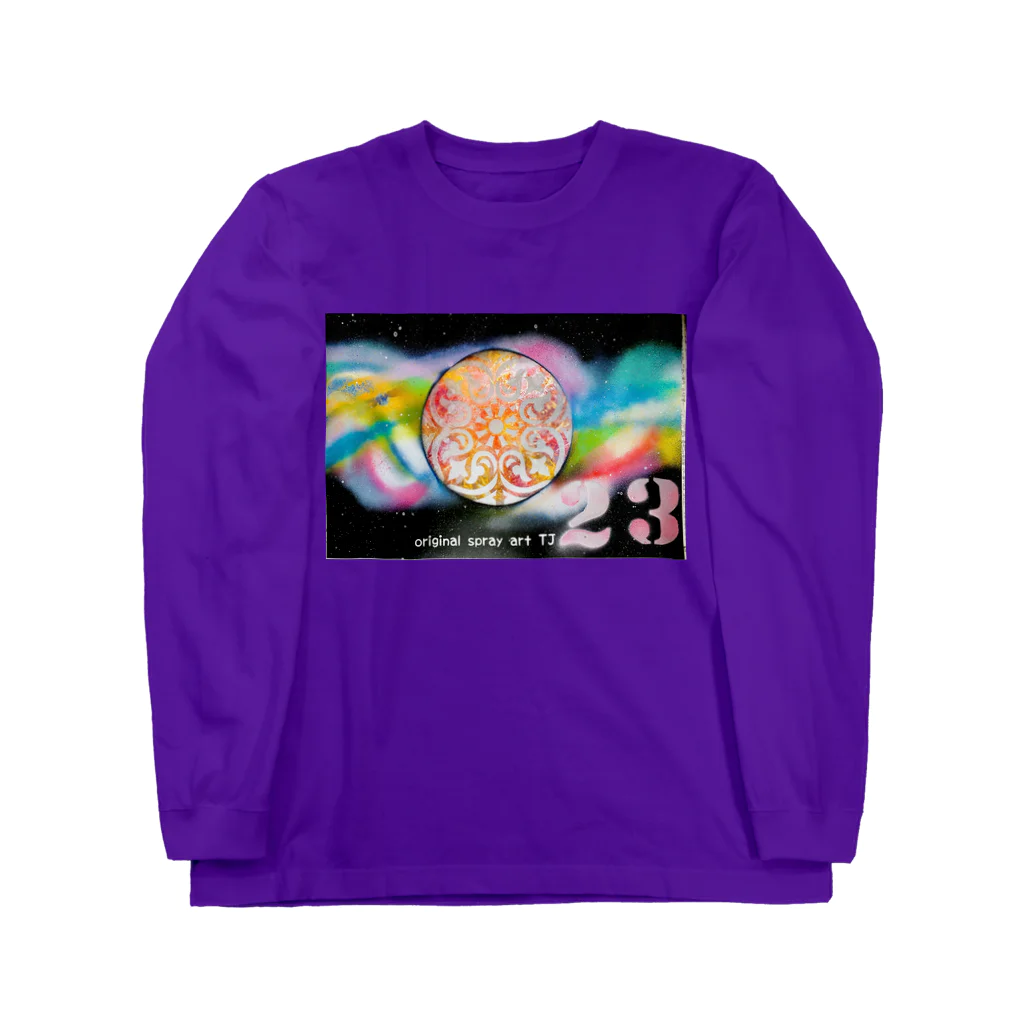 小さな宇宙工房おっちーの【NO.23 treasure 〜original spray art〜】 Long Sleeve T-Shirt