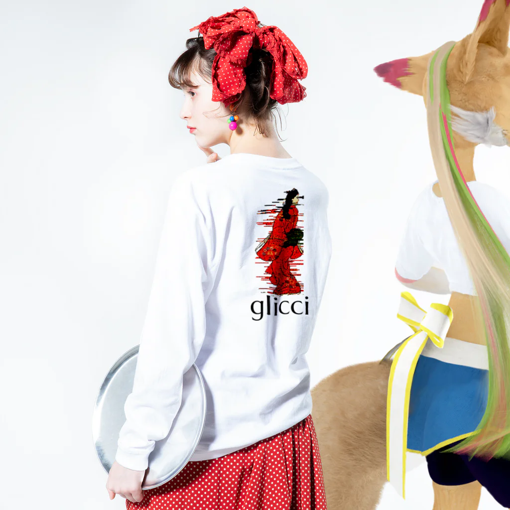 glicciの00071_w Long Sleeve T-Shirt :model wear (back, sleeve)