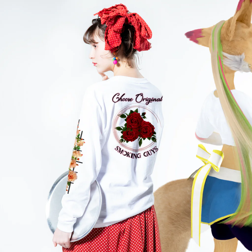 chooseのChooseシリーズ 春新作 ロングスリーブTシャツの着用イメージ(裏面・袖部分)