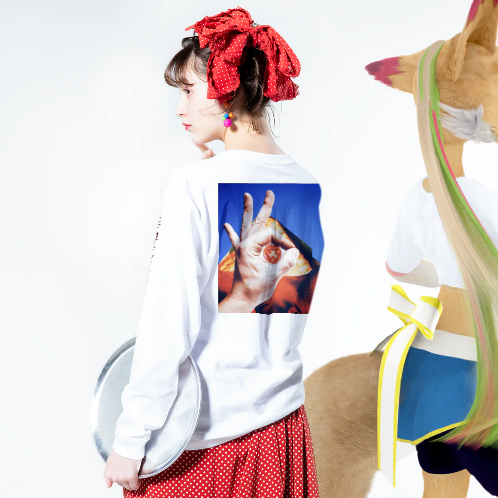 だっくのcollageart storeのα Long Sleeve T-Shirt :model wear (back, sleeve)