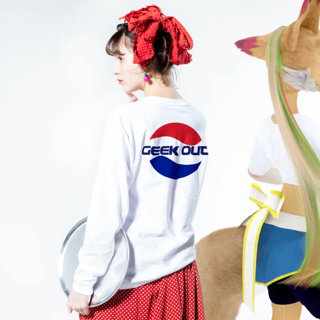 GeekOut TrialのGEEK OUT Pop Logo L/S Tee Long Sleeve T-Shirt :model wear (back, sleeve)