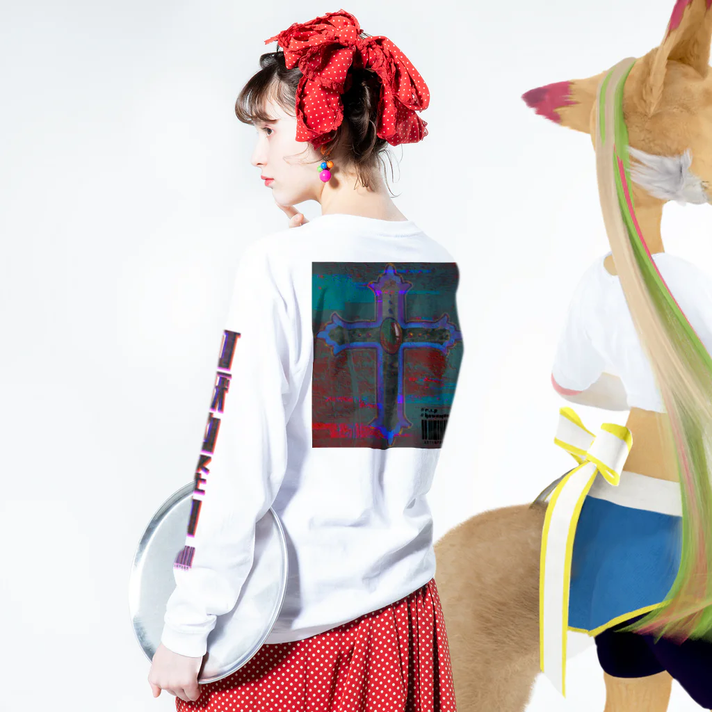 Kawaii MonsterのR.I.P Long Sleeve T-Shirt :model wear (back, sleeve)