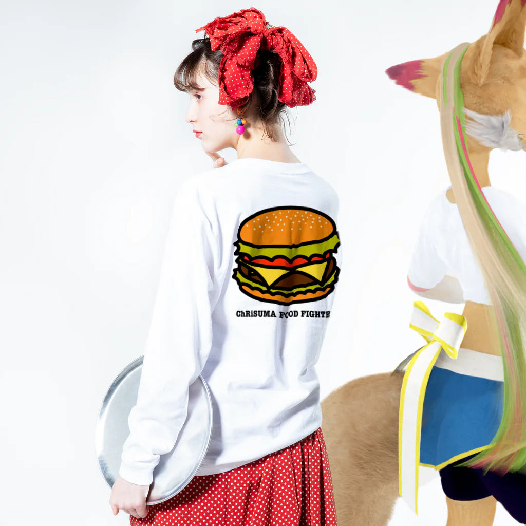 ChRiSUMAのChRiSUMA FOOD FIGHTER ロングスリーブTシャツの着用イメージ(裏面・袖部分)
