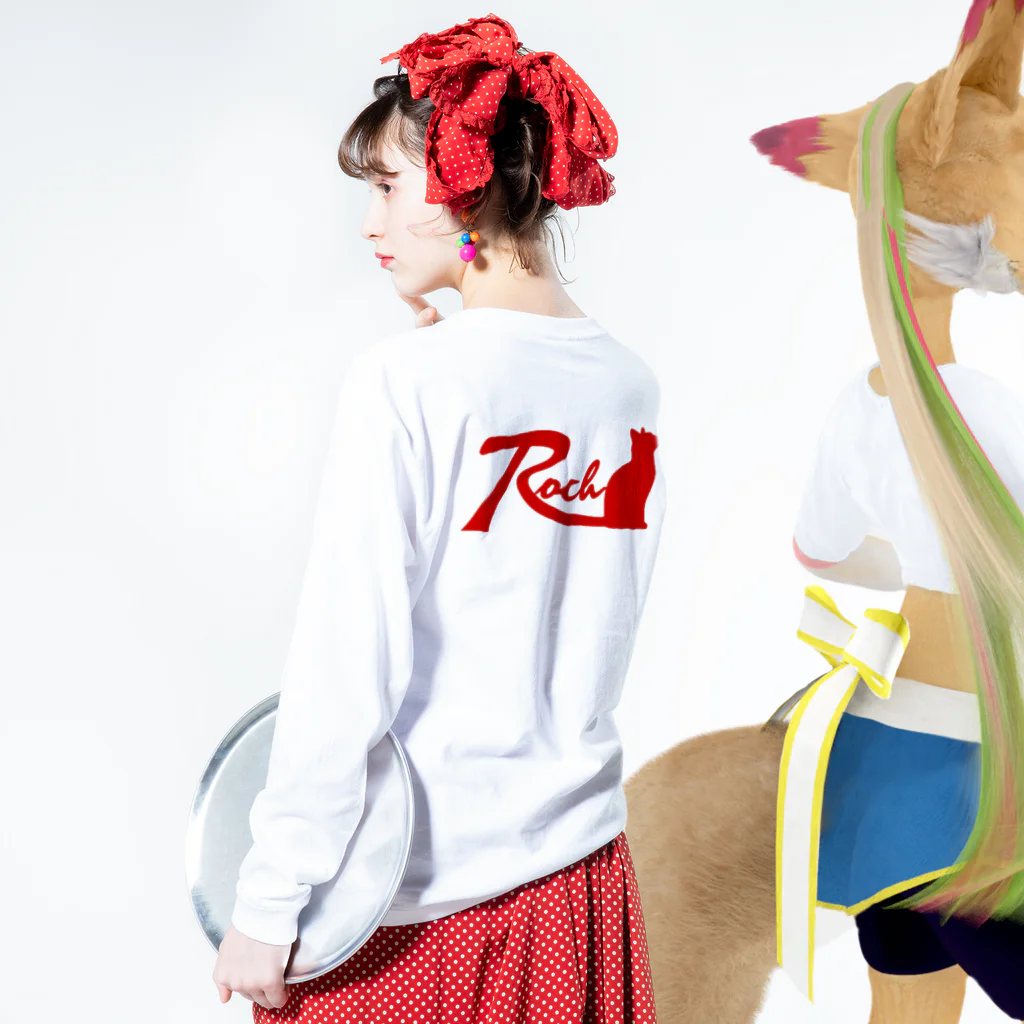 Rock catのRock cat red ロングスリーブTシャツの着用イメージ(裏面・袖部分)