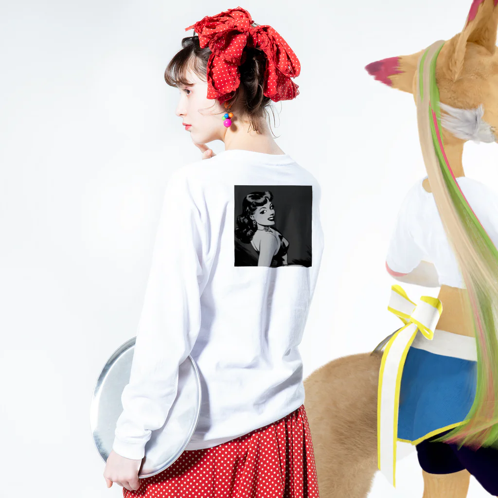 ROWDY&coのgirl Smile  Long Sleeve T-Shirt :model wear (back, sleeve)